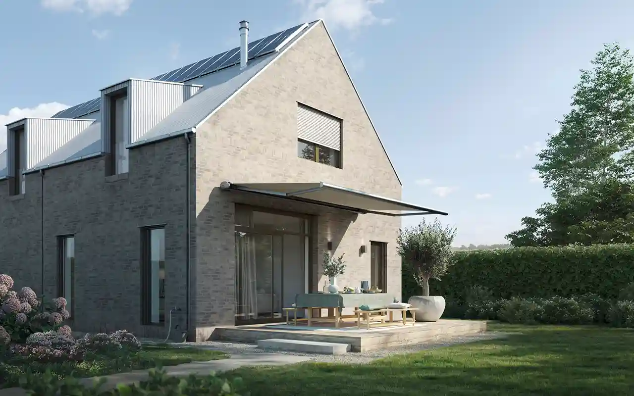 Terrassenmarkise in beige