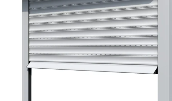 Weiße Rollladen aus Aluminium